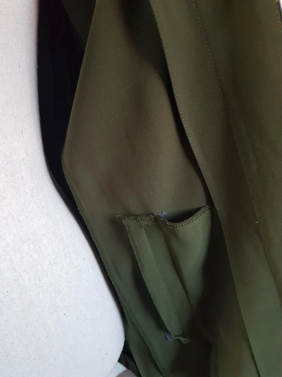 🗿Veste vintage chic XY WEILL Kaki & Déco Dorada - T.42 (Made in France) – photo 3